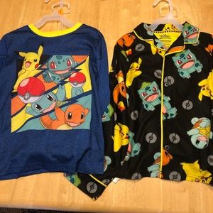 New Pokémon lot 2 Pajama sets size 4/5 6/7 10/12